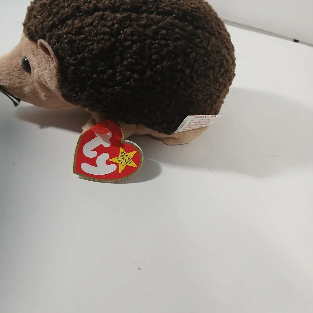 Ty Beanie Baby Prickles the Hedgehog Brown Plush 1998 Vintage Collectible Tagged